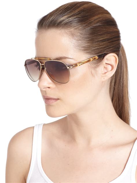 gucci gold bamboo sunglasses|gucci women's sunglasses sunglass hut.